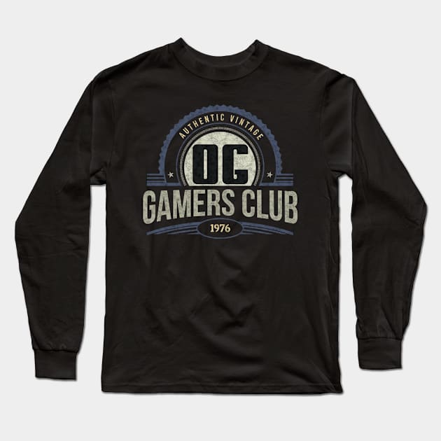 Authentic Vintage GAMERS Club Long Sleeve T-Shirt by Naumovski